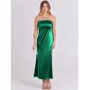 imageANRABESS Women Wedding Guest Maxi Dress Strapless Satin Tube Bodycon Backless Cocktail Formal Dresses 2025 FallGreen
