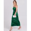 imageANRABESS Women Wedding Guest Maxi Dress Strapless Satin Tube Bodycon Backless Cocktail Formal Dresses 2025 FallGreen