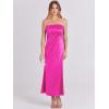 imageANRABESS Women Wedding Guest Maxi Dress Strapless Satin Tube Bodycon Backless Cocktail Formal Dresses 2025 FallHot Pink