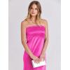 imageANRABESS Women Wedding Guest Maxi Dress Strapless Satin Tube Bodycon Backless Cocktail Formal Dresses 2025 FallHot Pink
