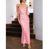 imageANRABESS Women Wedding Guest Maxi Dress Strapless Satin Tube Bodycon Backless Cocktail Formal Dresses 2025 FallPink