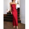 imageANRABESS Women Wedding Guest Maxi Dress Strapless Satin Tube Bodycon Backless Cocktail Formal Dresses 2025 FallRed