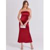 imageANRABESS Women Wedding Guest Maxi Dress Strapless Satin Tube Bodycon Backless Cocktail Formal Dresses 2025 FallRed