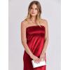imageANRABESS Women Wedding Guest Maxi Dress Strapless Satin Tube Bodycon Backless Cocktail Formal Dresses 2025 FallRed