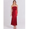 imageANRABESS Women Wedding Guest Maxi Dress Strapless Satin Tube Bodycon Backless Cocktail Formal Dresses 2025 FallRed