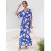 imageANRABESS Womens 12 Sleeve Beach Wedding Guest Maxi Dresses 2025 Fall Wrap V Neck Boho Floral Flowy Slit Long Summer DressesFloral Blue