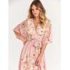 imageANRABESS Womens 12 Sleeve Beach Wedding Guest Maxi Dresses 2025 Fall Wrap V Neck Boho Floral Flowy Slit Long Summer DressesFloral Pink