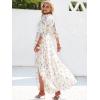 imageANRABESS Womens 12 Sleeve Beach Wedding Guest Maxi Dresses 2025 Fall Wrap V Neck Boho Floral Flowy Slit Long Summer DressesFloral Pink Blue