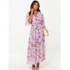 imageANRABESS Womens 12 Sleeve Beach Wedding Guest Maxi Dresses 2025 Fall Wrap V Neck Boho Floral Flowy Slit Long Summer DressesFloral Purple