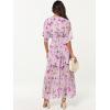 imageANRABESS Womens 12 Sleeve Beach Wedding Guest Maxi Dresses 2025 Fall Wrap V Neck Boho Floral Flowy Slit Long Summer DressesFloral Purple