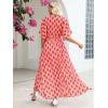 imageANRABESS Womens 12 Sleeve Beach Wedding Guest Maxi Dresses 2025 Fall Wrap V Neck Boho Floral Flowy Slit Long Summer DressesFloral Red