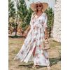 imageANRABESS Womens 12 Sleeve Beach Wedding Guest Maxi Dresses 2025 Fall Wrap V Neck Boho Floral Flowy Slit Long Summer DressesPalm Flor