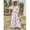 imageANRABESS Womens 12 Sleeve Beach Wedding Guest Maxi Dresses 2025 Fall Wrap V Neck Boho Floral Flowy Slit Long Summer DressesPalm Flor