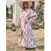 imageANRABESS Womens 12 Sleeve Beach Wedding Guest Maxi Dresses 2025 Fall Wrap V Neck Boho Floral Flowy Slit Long Summer DressesRed Flor