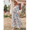imageANRABESS Womens 12 Sleeve Beach Wedding Guest Maxi Dresses 2025 Fall Wrap V Neck Boho Floral Flowy Slit Long Summer DressesWhite Flor