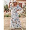 imageANRABESS Womens 12 Sleeve Beach Wedding Guest Maxi Dresses 2025 Fall Wrap V Neck Boho Floral Flowy Slit Long Summer DressesWhite Flor