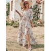 imageANRABESS Womens 12 Sleeve Beach Wedding Guest Maxi Dresses 2025 Fall Wrap V Neck Boho Floral Flowy Slit Long Summer DressesYellow Flor