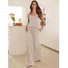 imageANRABESS Womens 2 Piece Linen Lounge Set Casual Matching Pants Jumpsuit Summer Beach Travel Vacation Trendy Outfits Apricot Small