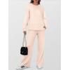 imageANRABESS Womens 2 Piece Lounge Sets Casual Travel Outfits Wide Leg Tracksuit Sweatsuits Matching Set 2025 Fall ClothesApricot