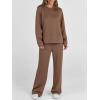 imageANRABESS Womens 2 Piece Lounge Sets Casual Travel Outfits Wide Leg Tracksuit Sweatsuits Matching Set 2025 Fall ClothesBrown