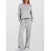 imageANRABESS Womens 2 Piece Lounge Sets Casual Travel Outfits Wide Leg Tracksuit Sweatsuits Matching Set 2025 Fall ClothesGrey