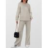 imageANRABESS Womens 2 Piece Lounge Sets Casual Travel Outfits Wide Leg Tracksuit Sweatsuits Matching Set 2025 Fall ClothesLight Grey