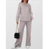 imageANRABESS Womens 2 Piece Lounge Sets Casual Travel Outfits Wide Leg Tracksuit Sweatsuits Matching Set 2025 Fall ClothesLight Khaki