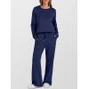 imageANRABESS Womens 2 Piece Lounge Sets Casual Travel Outfits Wide Leg Tracksuit Sweatsuits Matching Set 2025 Fall ClothesNavy Blue