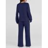 imageANRABESS Womens 2 Piece Lounge Sets Casual Travel Outfits Wide Leg Tracksuit Sweatsuits Matching Set 2025 Fall ClothesNavy Blue