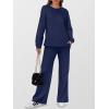 imageANRABESS Womens 2 Piece Lounge Sets Casual Travel Outfits Wide Leg Tracksuit Sweatsuits Matching Set 2025 Fall ClothesNavy Blue