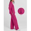 imageANRABESS Womens 2 Piece Lounge Sets Casual Travel Outfits Wide Leg Tracksuit Sweatsuits Matching Set 2025 Fall ClothesRose Red