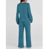 imageANRABESS Womens 2 Piece Lounge Sets Casual Travel Outfits Wide Leg Tracksuit Sweatsuits Matching Set 2025 Fall ClothesTeal