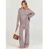 imageANRABESS Womens 2 Piece Outfit Sweater Lounge Sets Long Sleeve Knit Pullover Wide Leg Pant Tracksuit Loungewear 2025 FashionRed Khaki