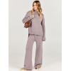 imageANRABESS Womens 2 Piece Outfit Sweater Lounge Sets Long Sleeve Knit Pullover Wide Leg Pant Tracksuit Loungewear 2025 FashionRed Khaki