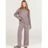 imageANRABESS Womens 2 Piece Outfit Sweater Lounge Sets Long Sleeve Knit Pullover Wide Leg Pant Tracksuit Loungewear 2025 FashionRed Khaki