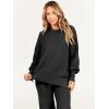 imageANRABESS Womens 2 Piece Outfits Fall Lounge Set 2025 Oversized Chunky Knit Sweater Top Wide Leg Pants Loungewear ClothesBlack