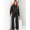 imageANRABESS Womens 2 Piece Outfits Fall Lounge Set 2025 Oversized Chunky Knit Sweater Top Wide Leg Pants Loungewear ClothesBlack