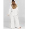 imageANRABESS Womens 2 Piece Outfits Fall Lounge Set 2025 Oversized Chunky Knit Sweater Top Wide Leg Pants Loungewear ClothesWhite