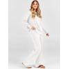 imageANRABESS Womens 2 Piece Outfits Fall Lounge Set 2025 Oversized Chunky Knit Sweater Top Wide Leg Pants Loungewear ClothesWhite