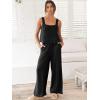 imageANRABESS Womens 2 Piece Outfits Linen Pants Jumpsuit Matching Lounge Set Casual Summer Beach Vacation Trendy ClothesBlack