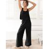 imageANRABESS Womens 2 Piece Outfits Linen Pants Jumpsuit Matching Lounge Set Casual Summer Beach Vacation Trendy ClothesBlack