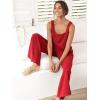 imageANRABESS Womens 2 Piece Outfits Linen Pants Jumpsuit Matching Lounge Set Casual Summer Beach Vacation Trendy ClothesRed