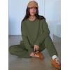imageANRABESS Womens 2 Piece Outfits Lounge Sets Cropped Sweatshirt ampamp Joggers Fashion Sweatsuit Sweat Set 2025 Fall Travel OutfitsOlive