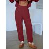 imageANRABESS Womens 2 Piece Outfits Lounge Sets Cropped Sweatshirt ampamp Joggers Fashion Sweatsuit Sweat Set 2025 Fall Travel OutfitsWine Red