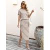 imageANRABESS Womens 2 Piece Outfits Striped Sweater Skirt Sets 2025 Summer Casual Short Sleeve Pullover Tops Travel Midi DressBeige White