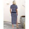 imageANRABESS Womens 2 Piece Outfits Striped Sweater Skirt Sets 2025 Summer Casual Short Sleeve Pullover Tops Travel Midi DressBlue White