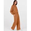 imageANRABESS Womens 2 Piece Outfits Sweatsuit Set 2025 Fall Drawstring Sweatshirt Wide Leg Sweatpant Lounge Set TracksuitCaramel