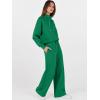 imageANRABESS Womens 2 Piece Outfits Sweatsuit Set 2025 Fall Drawstring Sweatshirt Wide Leg Sweatpant Lounge Set TracksuitGreen