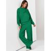 imageANRABESS Womens 2 Piece Outfits Sweatsuit Set 2025 Fall Drawstring Sweatshirt Wide Leg Sweatpant Lounge Set TracksuitGreen