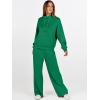 imageANRABESS Womens 2 Piece Outfits Sweatsuit Set 2025 Fall Drawstring Sweatshirt Wide Leg Sweatpant Lounge Set TracksuitGreen